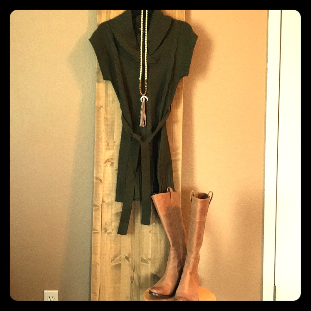 Chance's R Olive green sweater dress